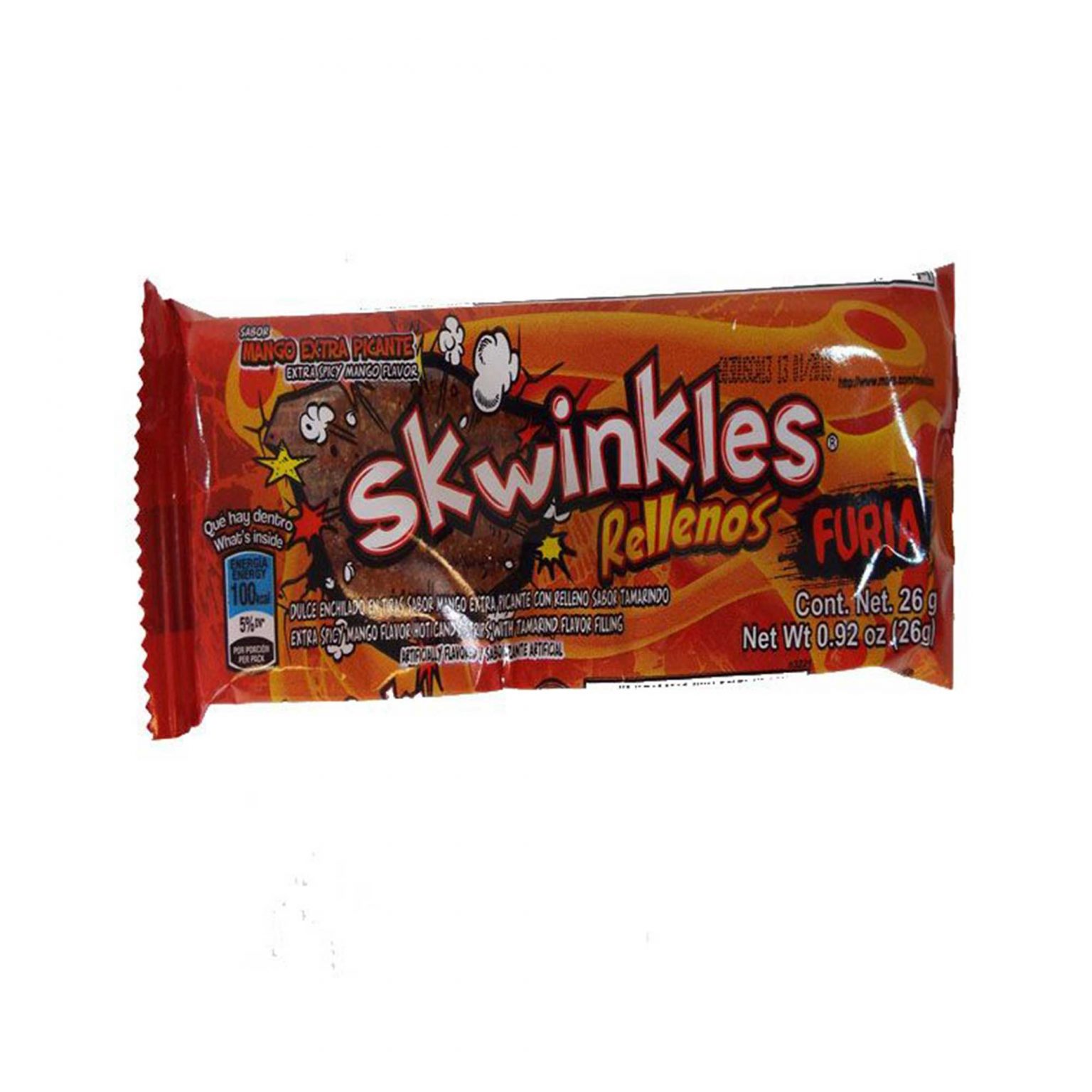 Lucas Skwinkles Rellenos Furia Mango Extra Picante ( 0.92 Ounce, 12 Count ) - Image 2