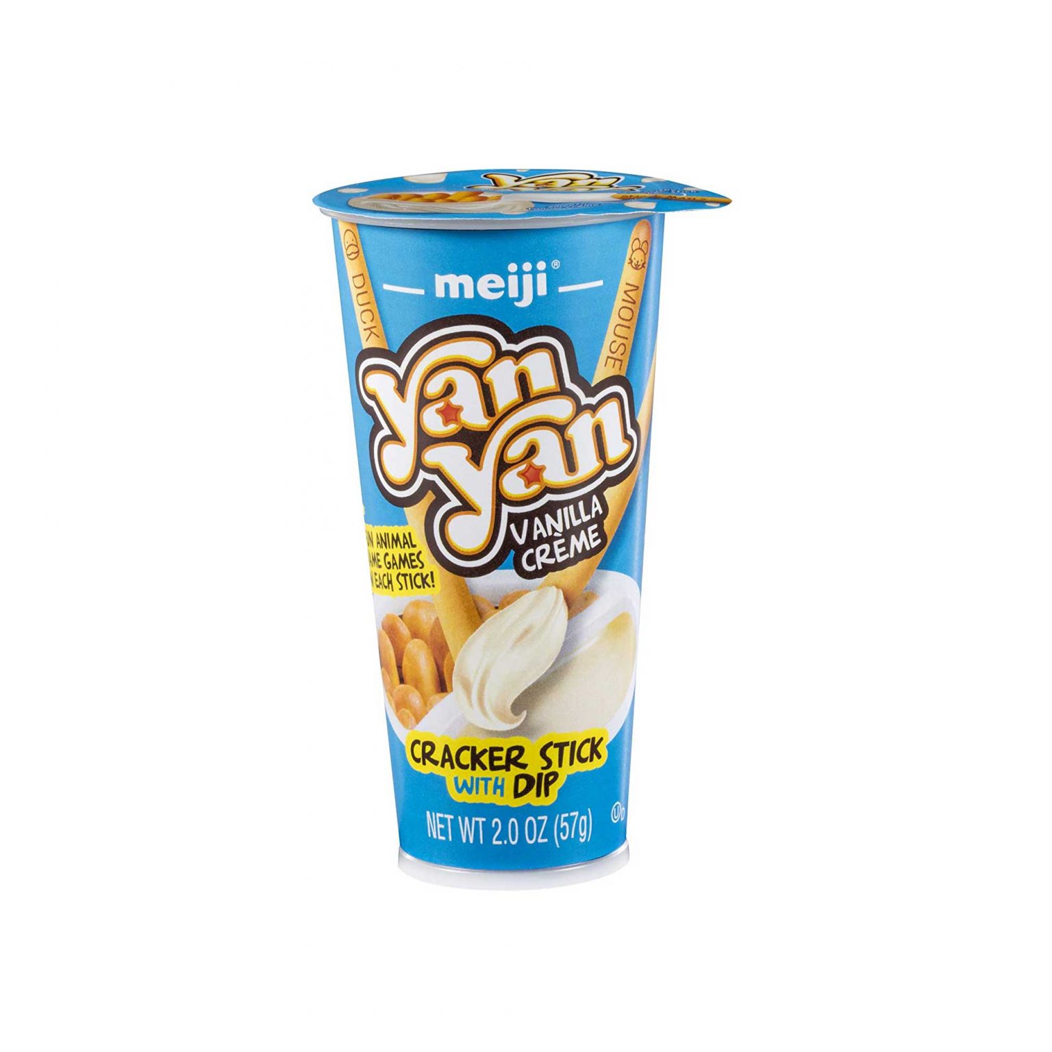 Meiji Yan Yan Cracker Sticks with dip - Vanilla Creme ( 2 Ounce, 10 Count ) - Image 2
