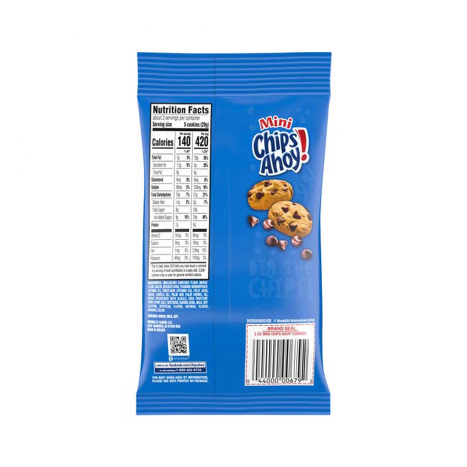 Nabisco Mini Chips Ahoy Chocolate Chip - Big Bag ( 3 Ounce, 12 Count ) - Image 2