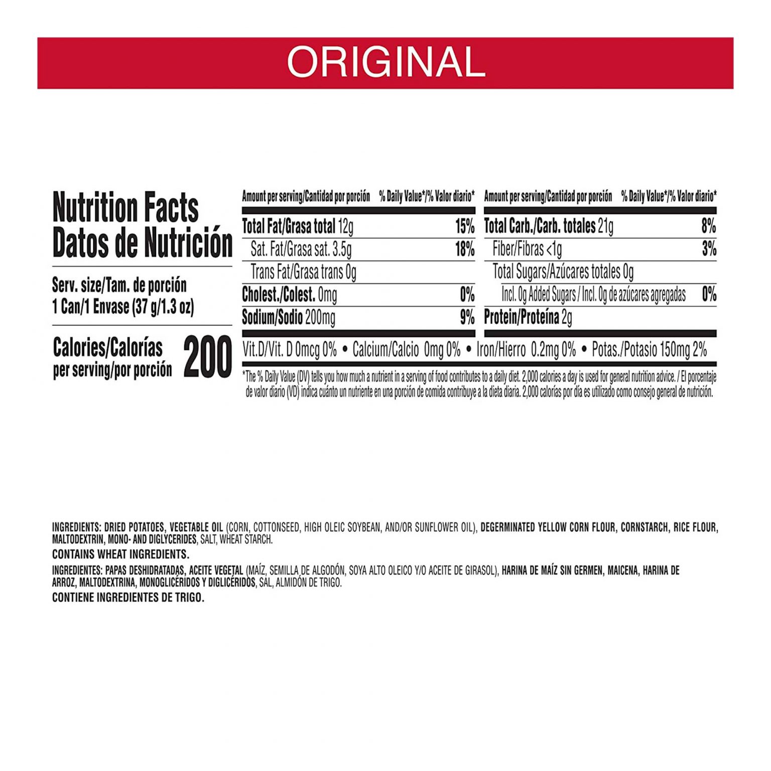 Pringles The Original Potato Crisps Chips  ( 1.4 Ounce, 12 Count ) - Image 2