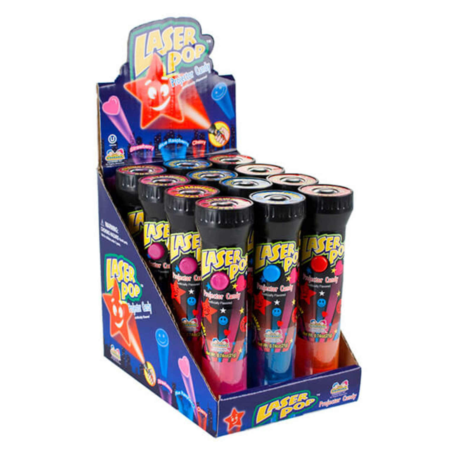 Kids mania Laser Pop Projector Candy Lollipop, 12 ct - Image 1