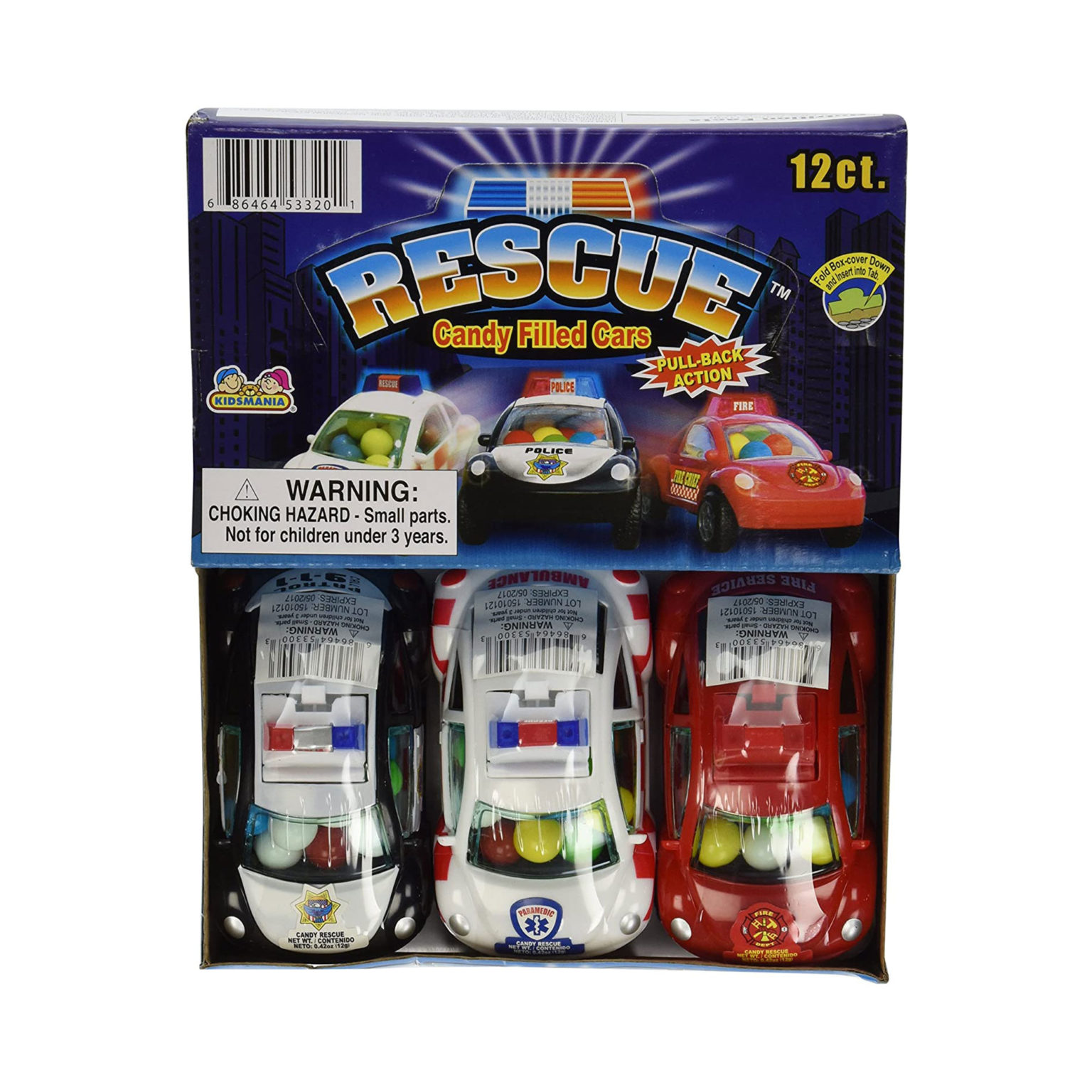 Kids mania Rescue Candy Filled Cars, 12 ct - Image 2
