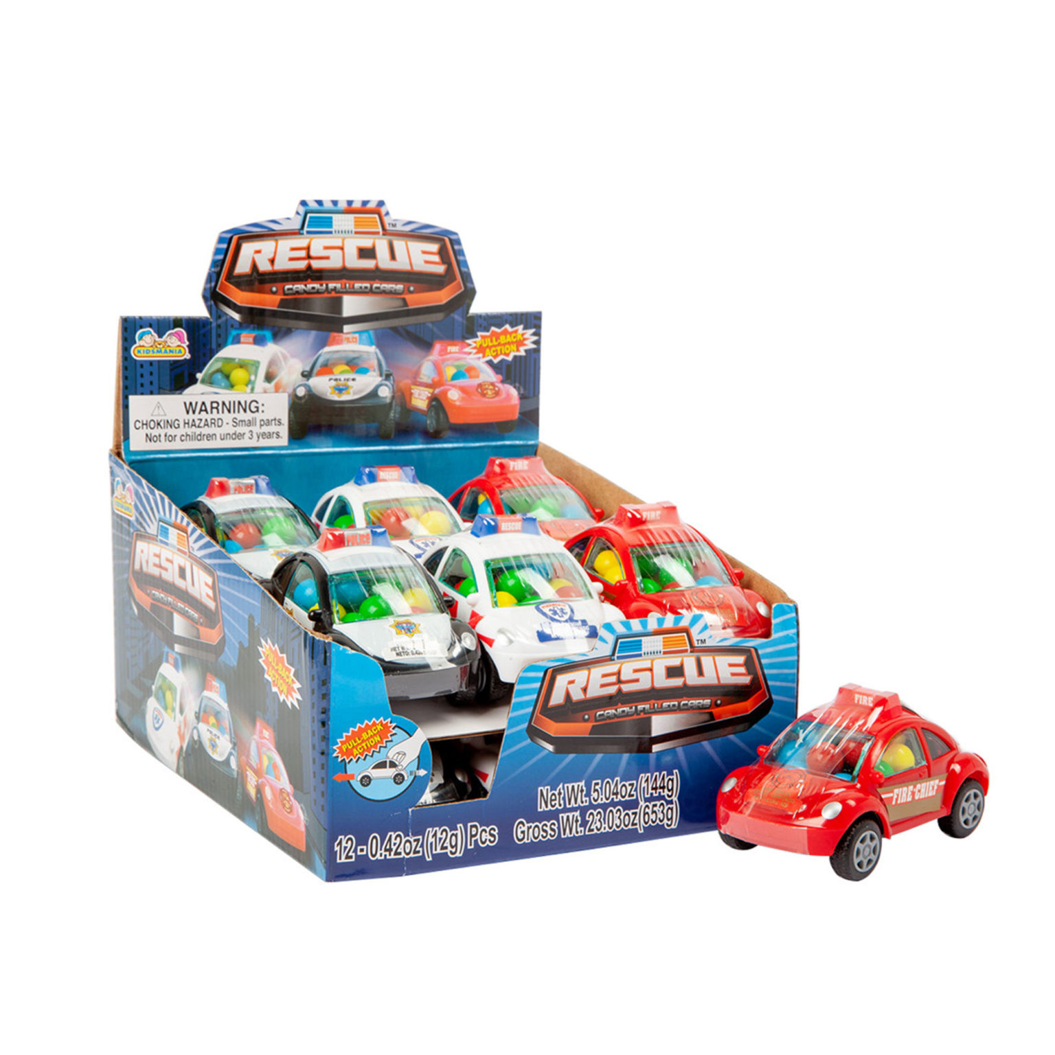 Kids mania Rescue Candy Filled Cars, 12 ct - Image 1