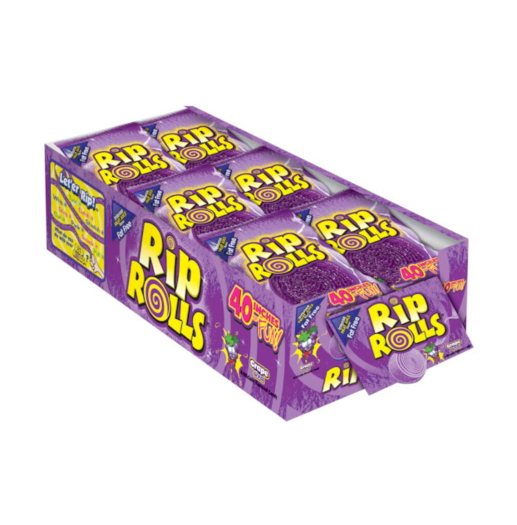 Rip Rolls Grape, 24 Ct - Volt Candy