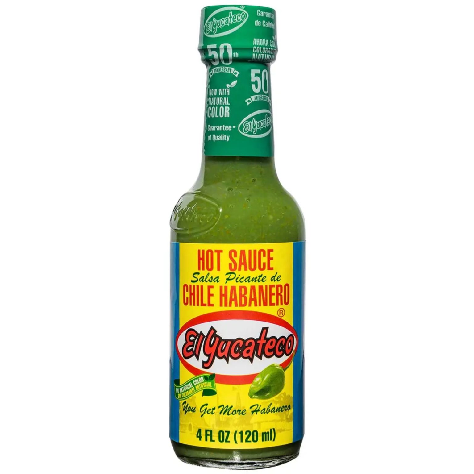 El Yucateco Green Chile Habanero Sauce, 4 oz., 120 ML - Image 1