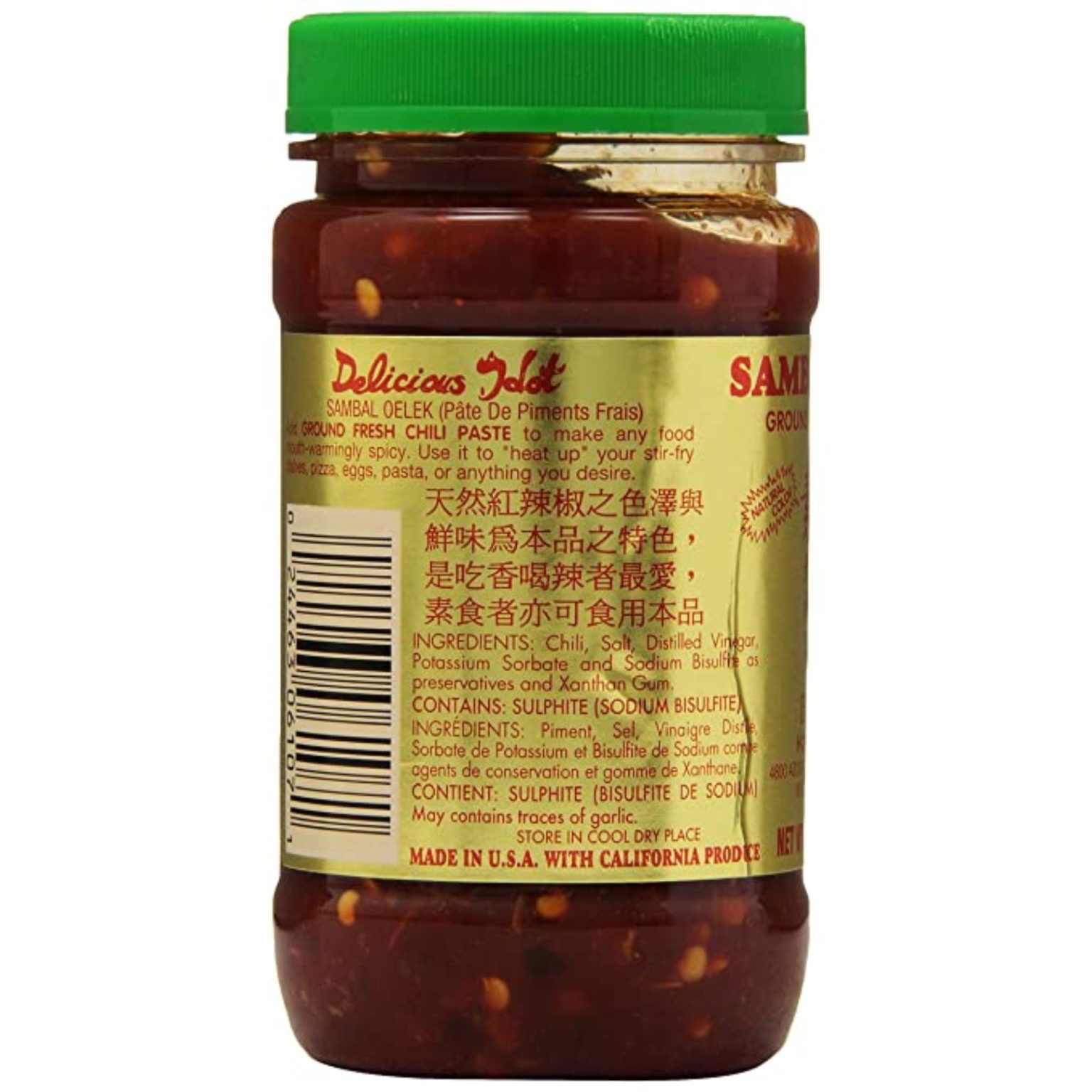 Huy Fong Sambal Oelek Chili Paste, 8 oz - Image 2