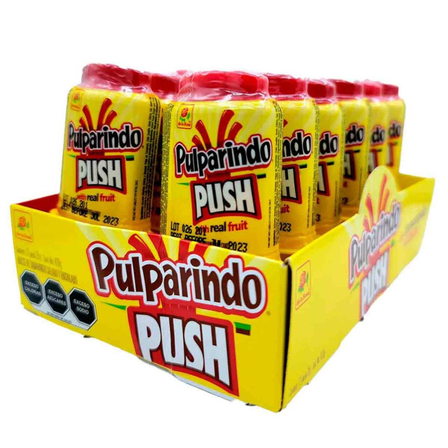 Pulparindo Push Tamarindo Candy ( 12 Count ) - Image 1
