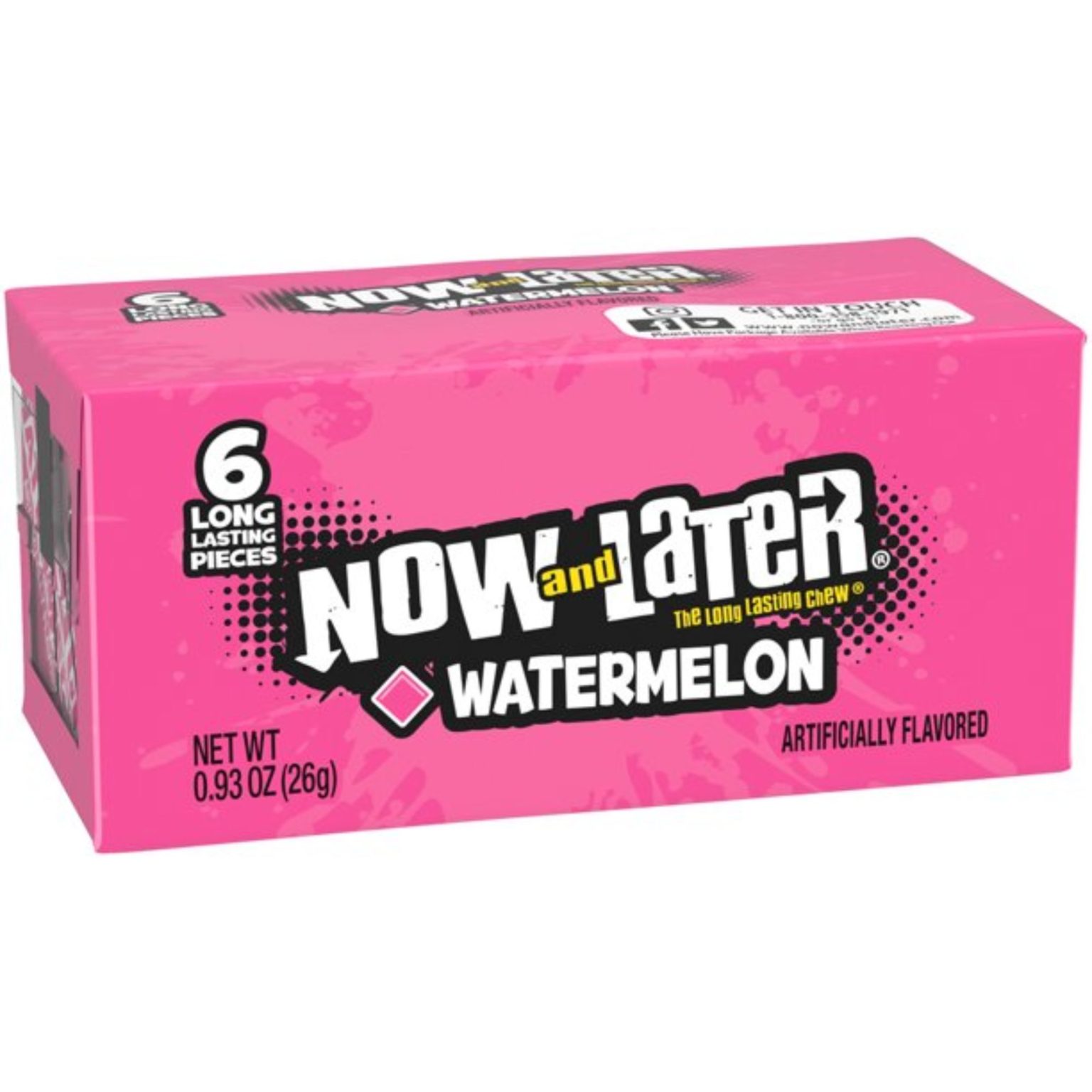 Now & Later Watermelon Candy ( 0.93 Ounce, Pack of 24 ) - Image 1