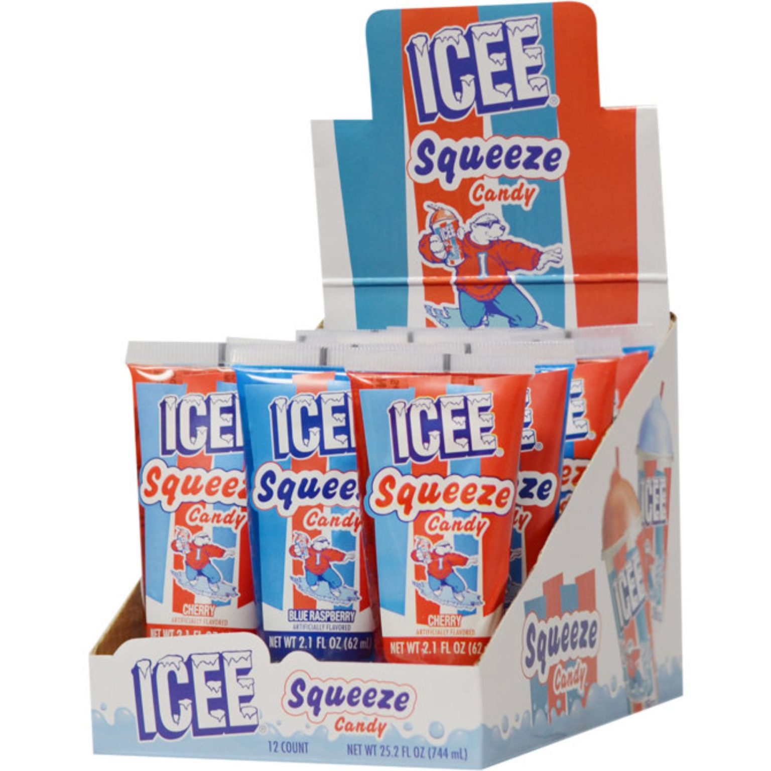 Icee Squeeze Liquid Candy Tubes 2.1 oz, 12 Count - Image 1