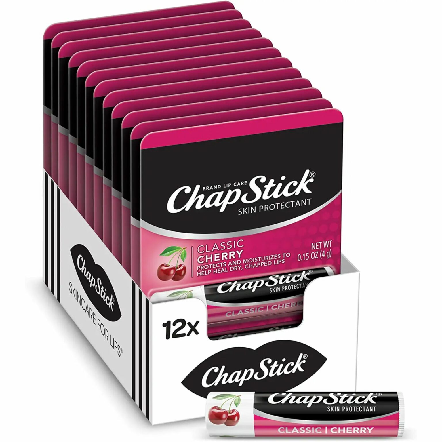 Chapstick Cherry Lip Balm Tube 0.15 oz, 12 count - Image 1
