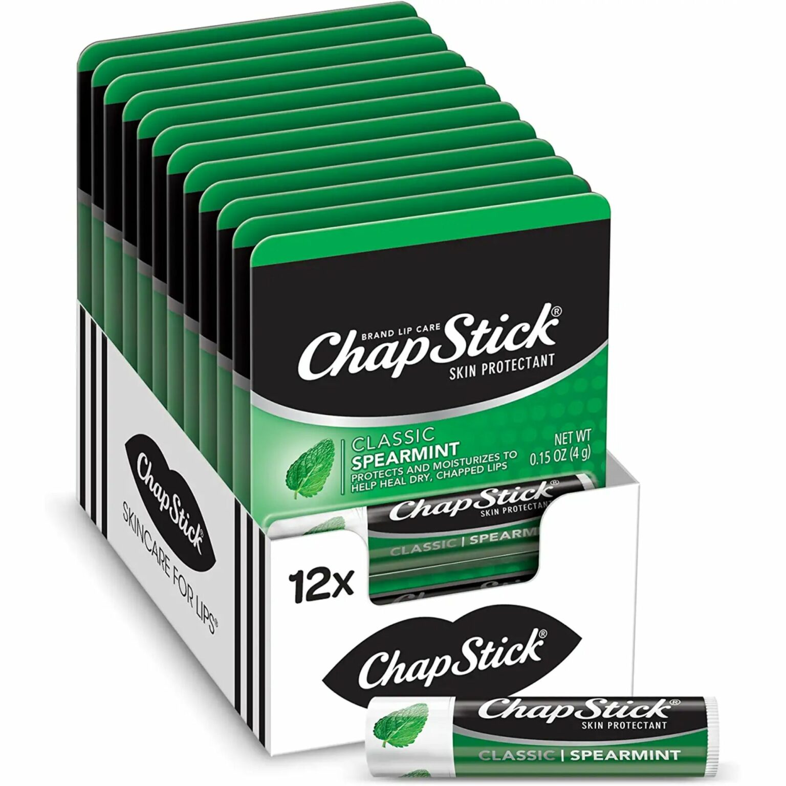 Chapstick Spearmint Lip Balm Tube 0.15 oz, 12 count - Image 1