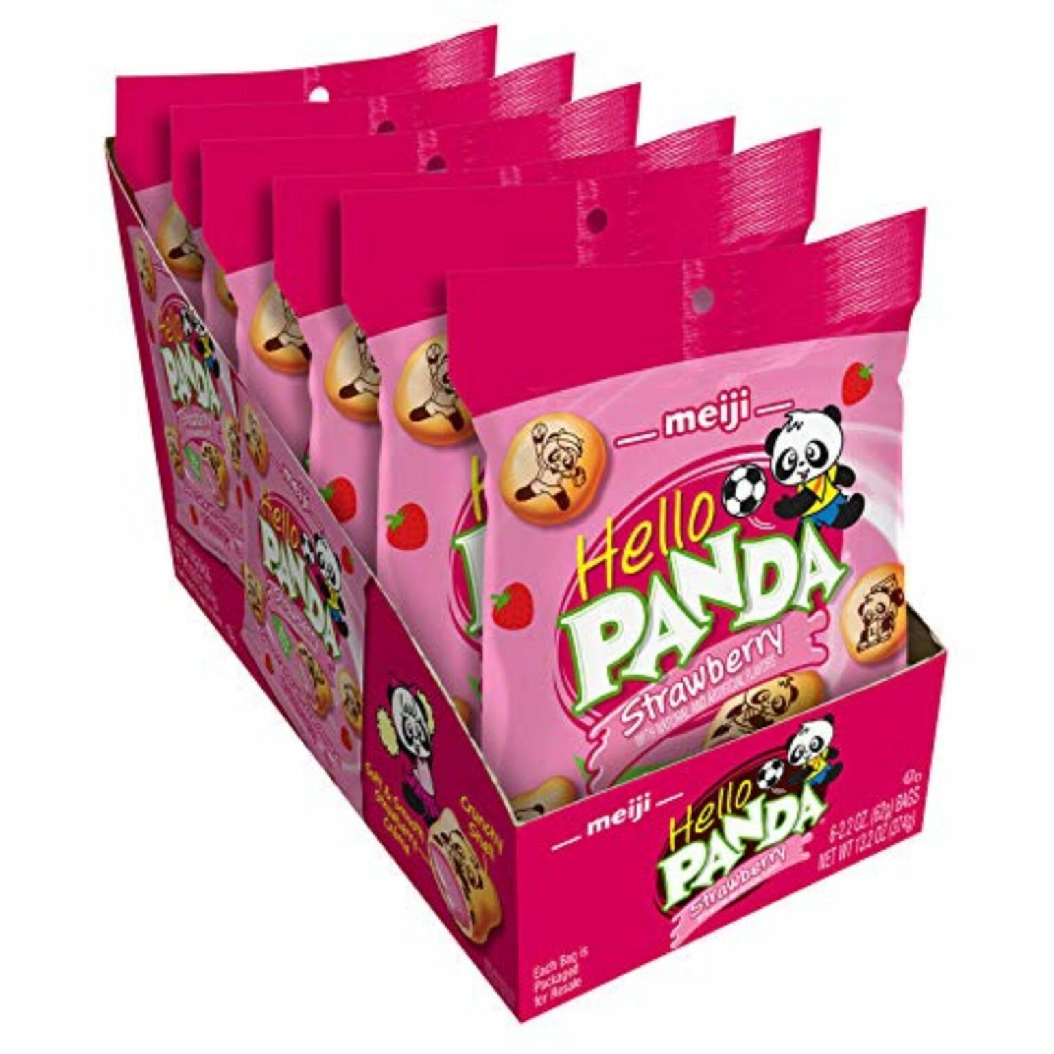 Meiji Hello Panda Cookies - Strawberry Creme Filled ( 2.2 Ounce, 6 Count ) - Image 1