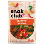 Snak Club Gummy Worms Multi-color 7.5 oz, 6 CT
