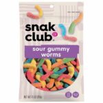 Snak Club Sour Gummy Worms 7.5 oz, 6 CT