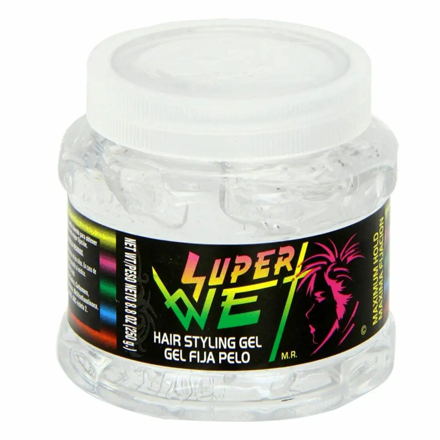 Super Wet Hair Styling Gel Transparent, 8.8 OZ - Image 1