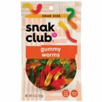 Snak Club Gummy Worms Multi-Color 4oz, 12 CT