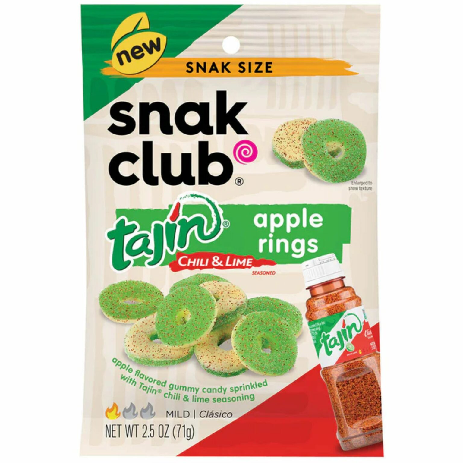 Snak Club Tajin Apple Rings 2.5 oz, 12 CT - Image 1