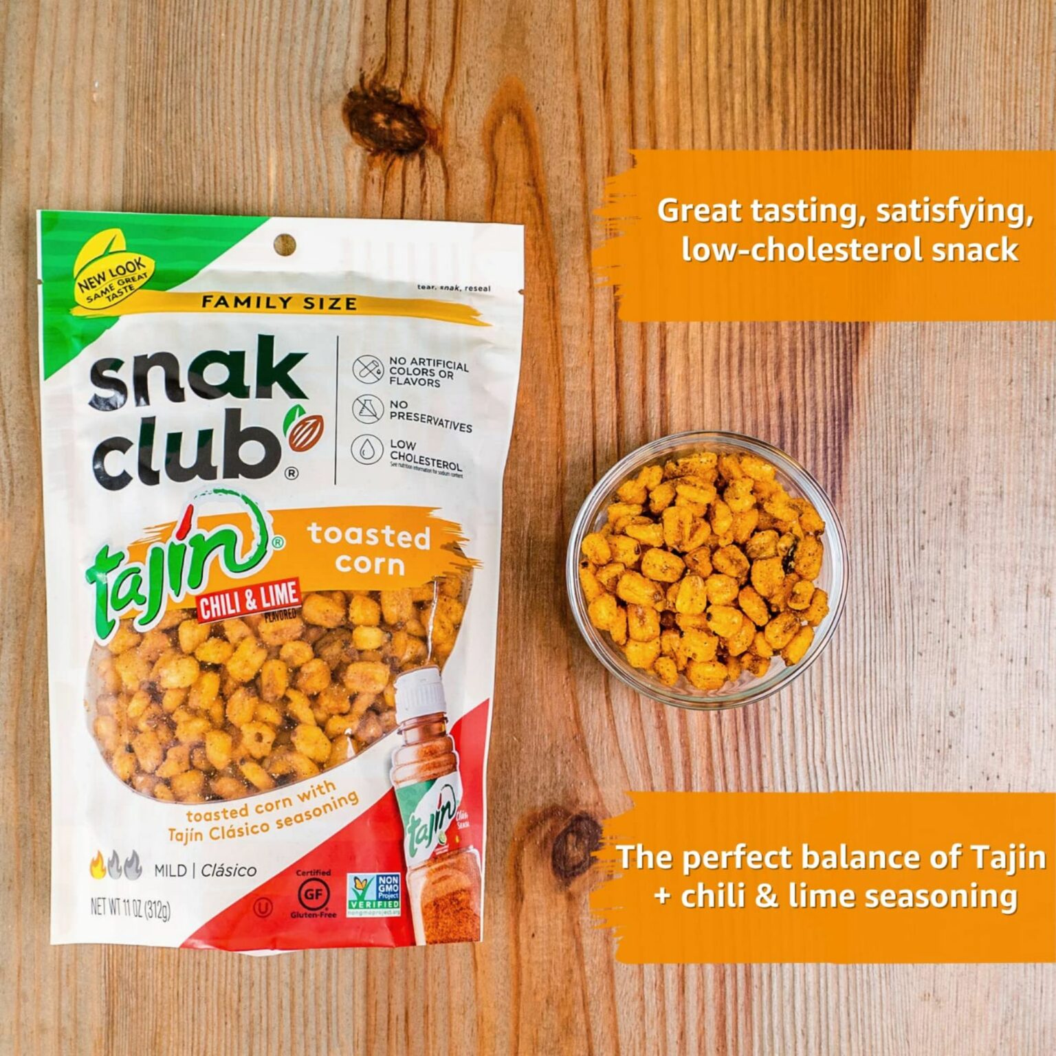 Snak Club Tajin Toasted Corn 2.5oz 12 CT - Image 2