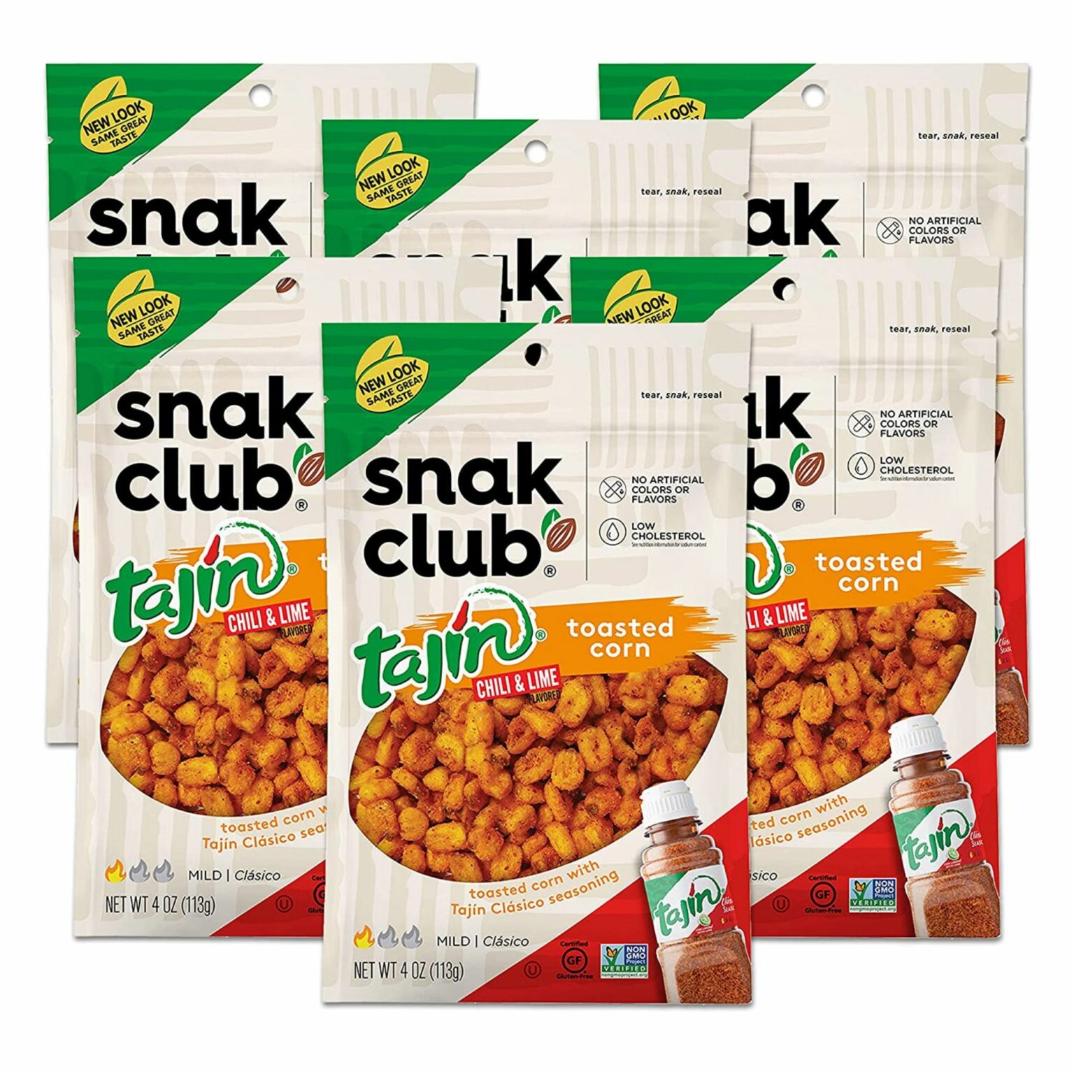 Snak Club Tajin Toasted Corn 4.5 oz, 6 CT - Image 1