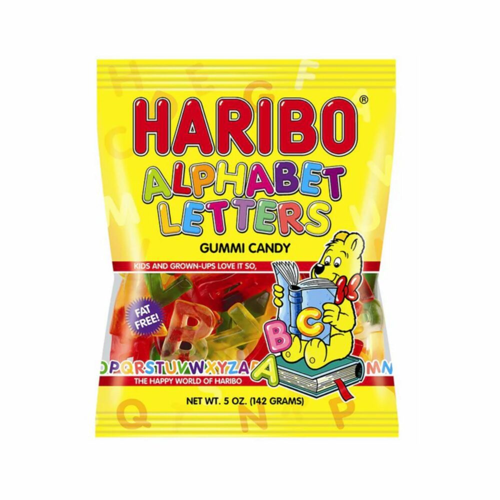 Haribo Alphabet Letters Gummy Candy 5 Ounce 12 Count Volt Candy haribo-alphabet-letters-gummy-candy-5-ounce-12-count-volt-candy