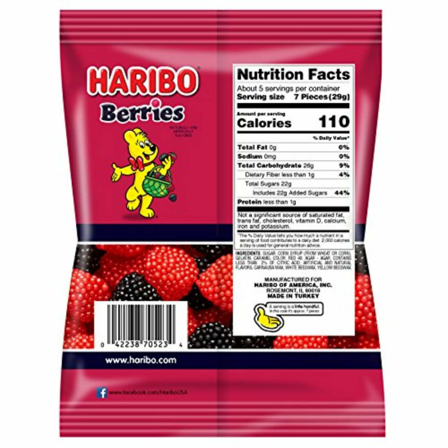 Haribo, Berries, Gummy Candy (5 Ounce, 12 Count) - Image 2