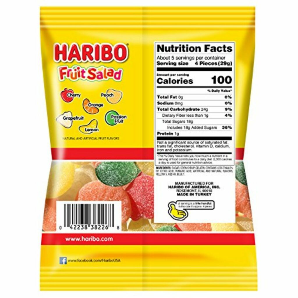 Haribo, Fruit Salad, Gummy Candy (5 Ounce, 12 Count) - Volt Candy