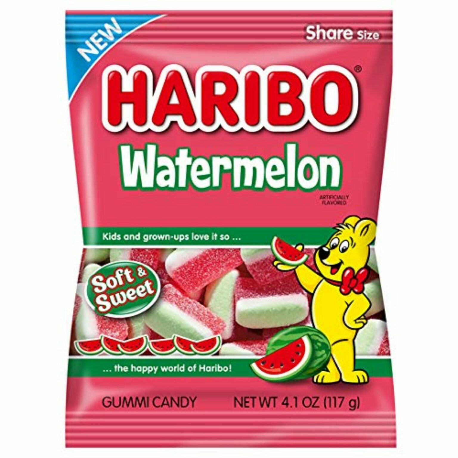 Haribo, Watermelon, Gummy Candy (4.5 Ounce, 12 Count) - Image 1