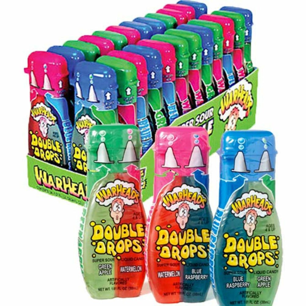 Warheads Double Drops Liquid Candy 138 Oz 24 Count Volt Candy 6026