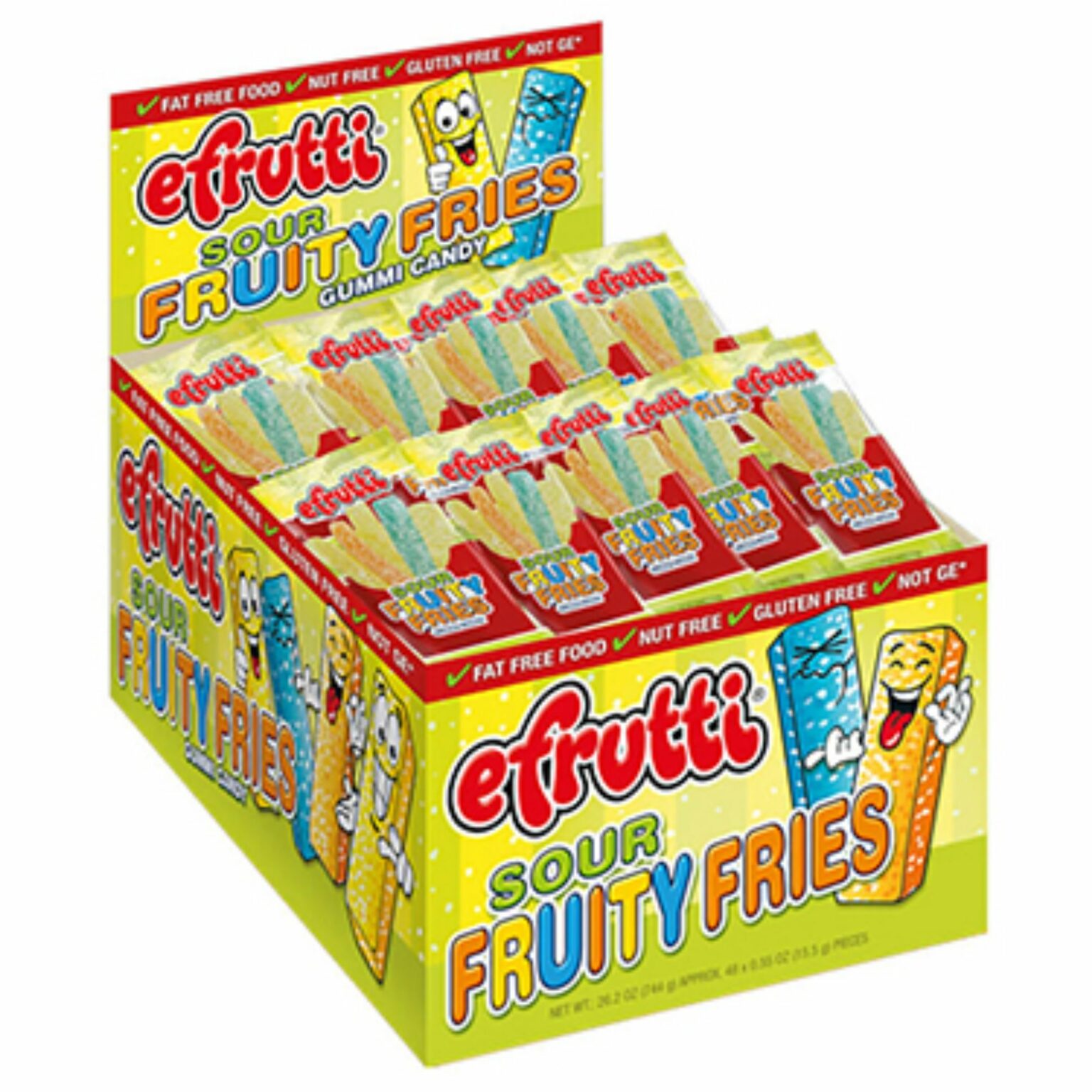 E.frutti Gummi Sour Fruity Fries 48ct - Image 1