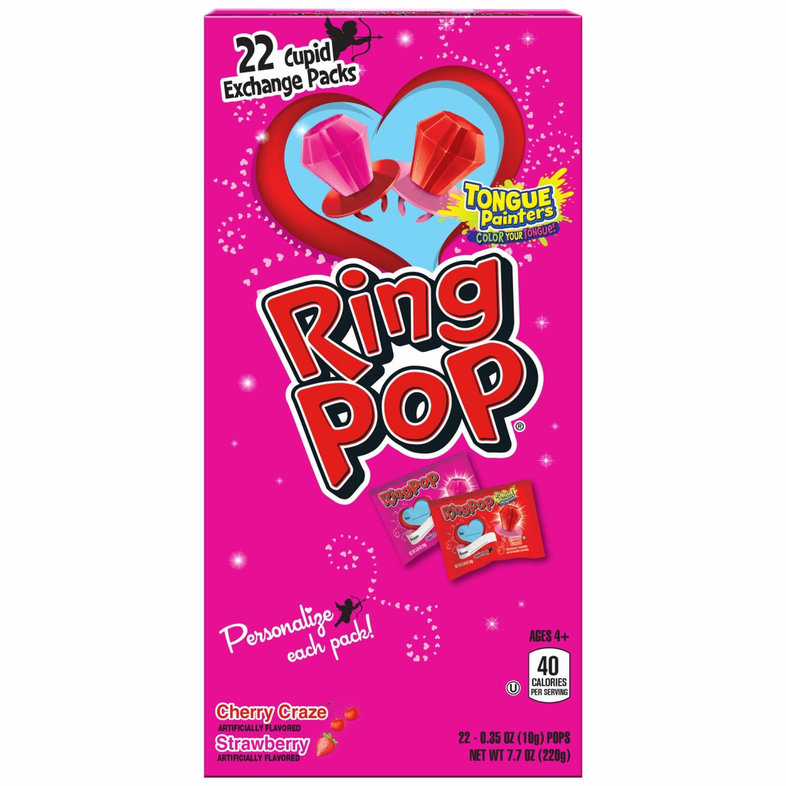 Ring Pop Cherry Craze and Strawberry 7.7oz, 22ct - Image 1