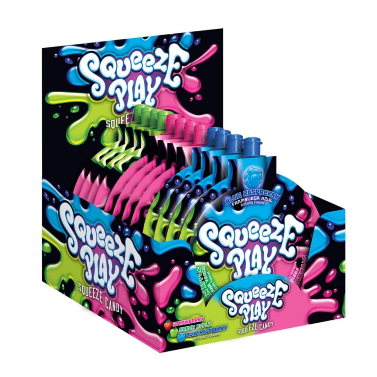 Squeeze play strawberry apple raspberry candy 2.1oz 12ct - Image 1