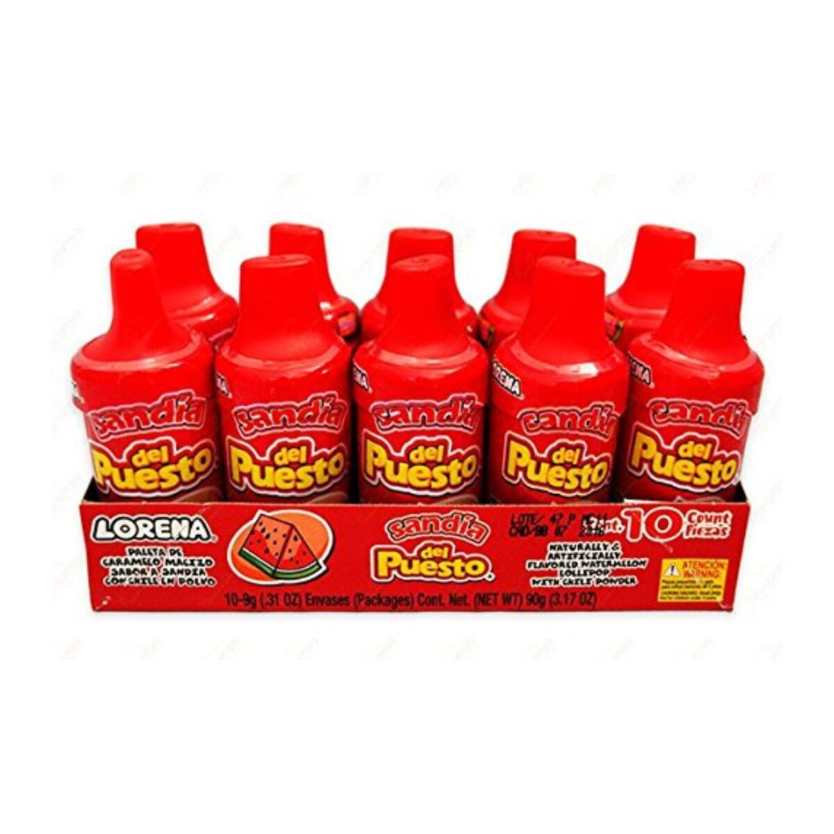 Peloneta Del Puesto Watermelon Flavored Candy 0.31oz 10CT - Image 1
