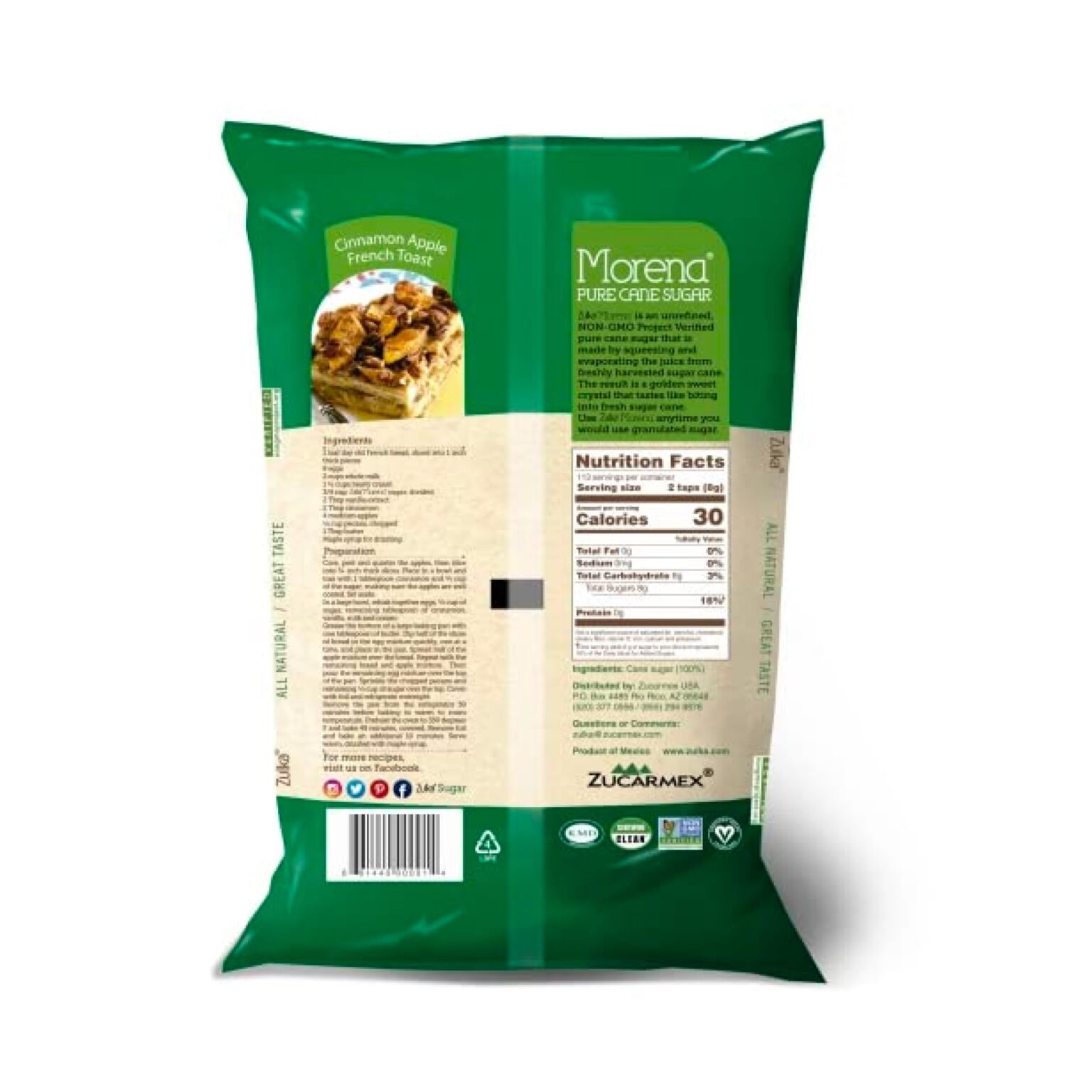 Zulka Azucar Morena Pure Cane Sugar 2lb 10ct - Image 2