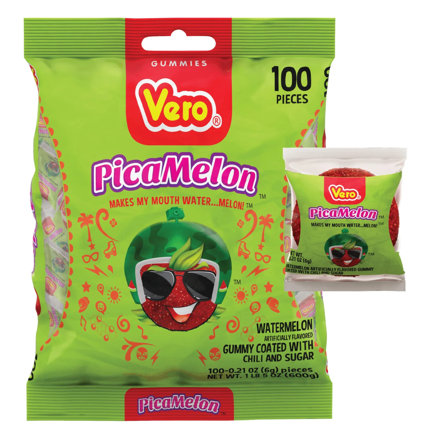 Vero Pica Gomas Sandia 100 Ct - Image 1