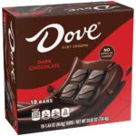 Dove Candy Dark Chocolate Bars Full Size 144 oz Pack of 18 Box
