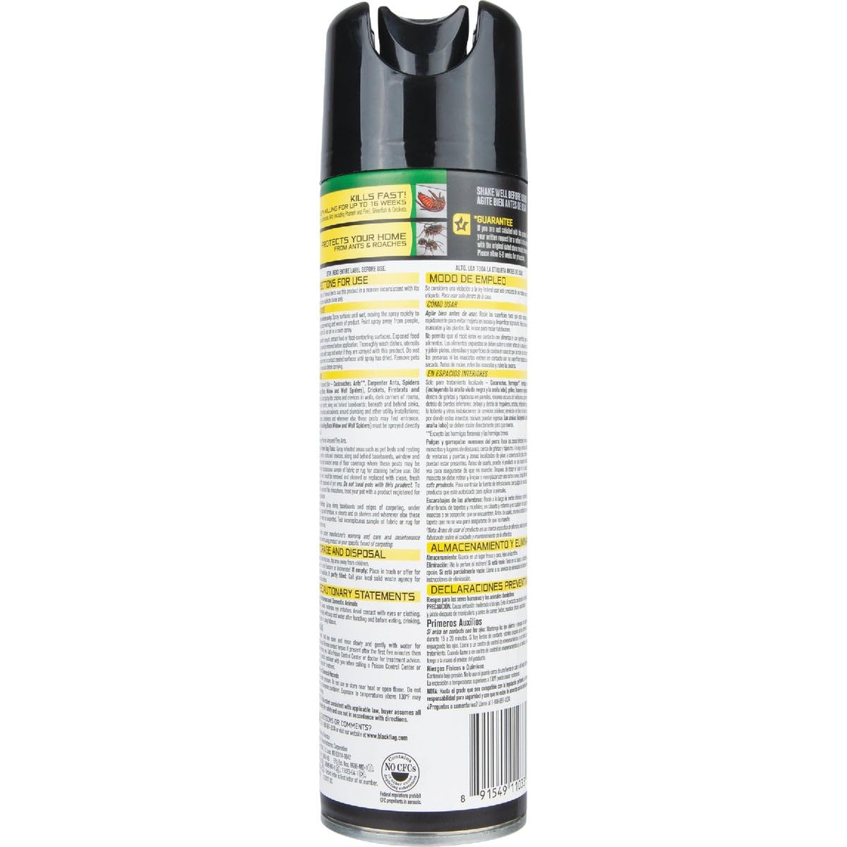 Version 1.0.0 Black Flag Ant And Roach Killer Aerosol Spray Spring Fresh Scent 17.5oz - Image 2