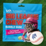 Big League Chew Curveball Cotton Candy Bubble Gum 2.12oz 12ct - Image 2