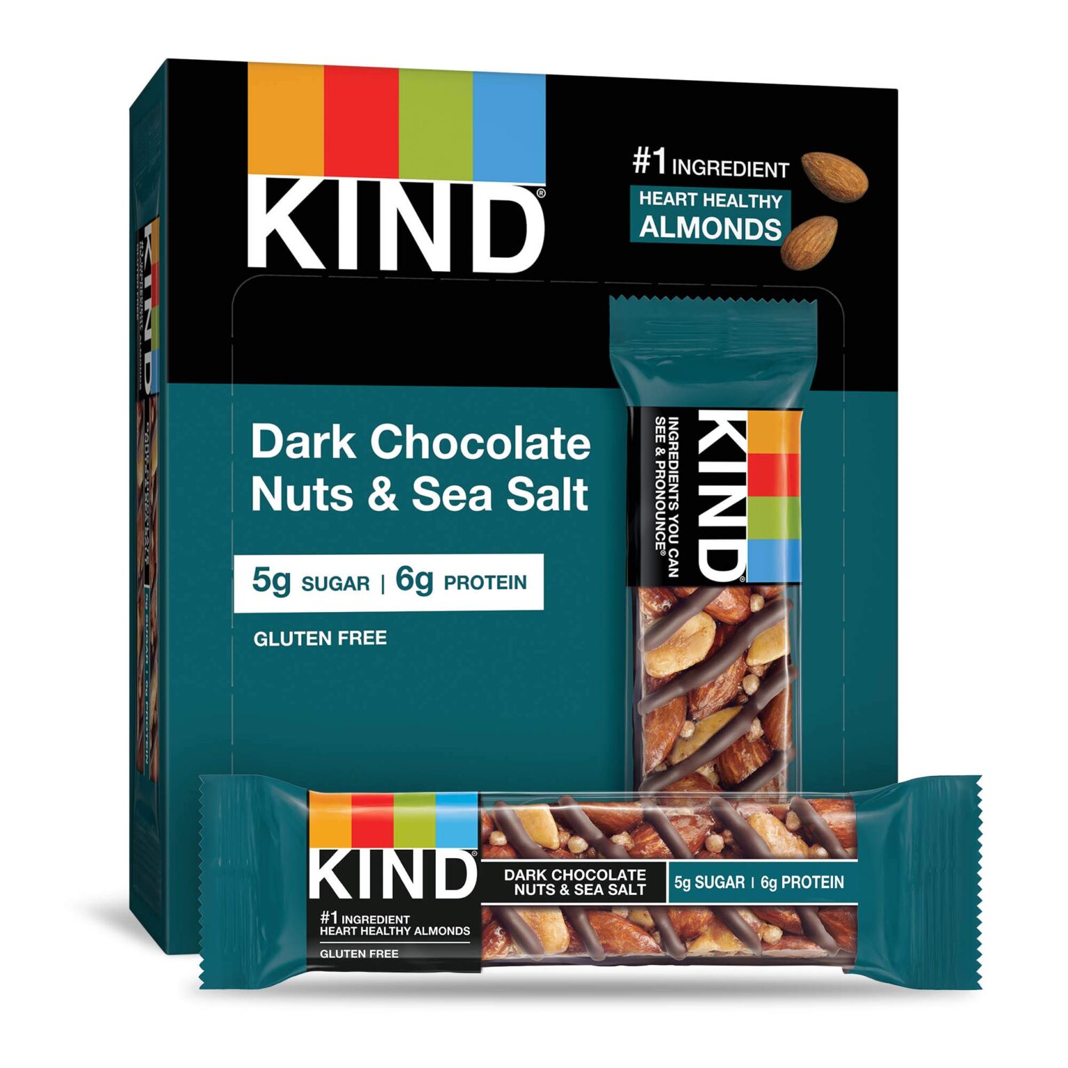 KIND Bars Dark Chocolate Nuts & Sea Salt 12ct 1.4oz - Image 1