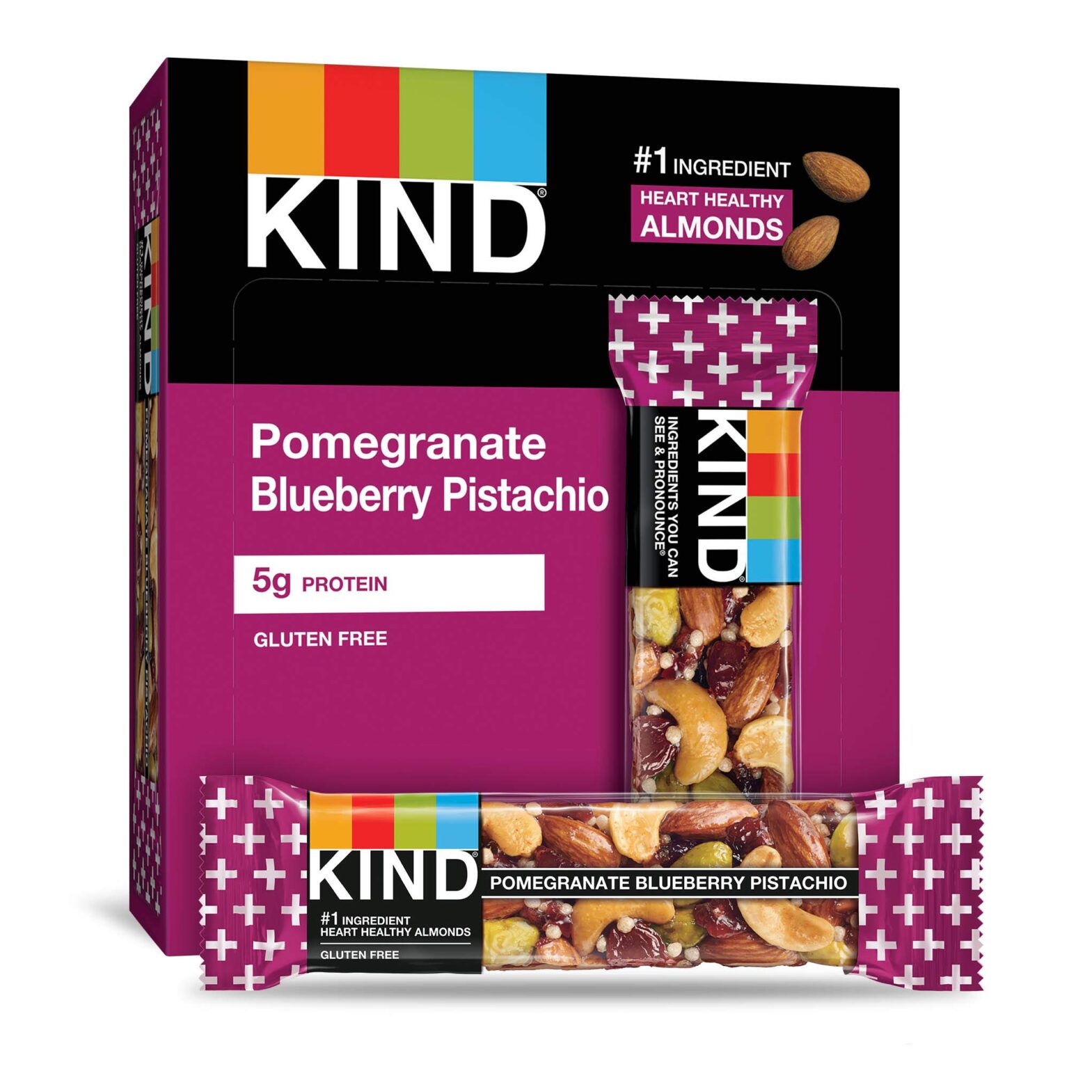 KIND Bars Pomegranate Blueberry Pistachio 12ct 1.4oz - Image 1