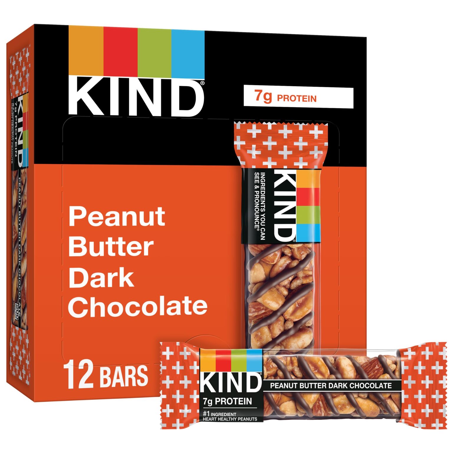 KIND Bars Peanut Butter Dark Chocolate 12ct 1.4oz - Image 1