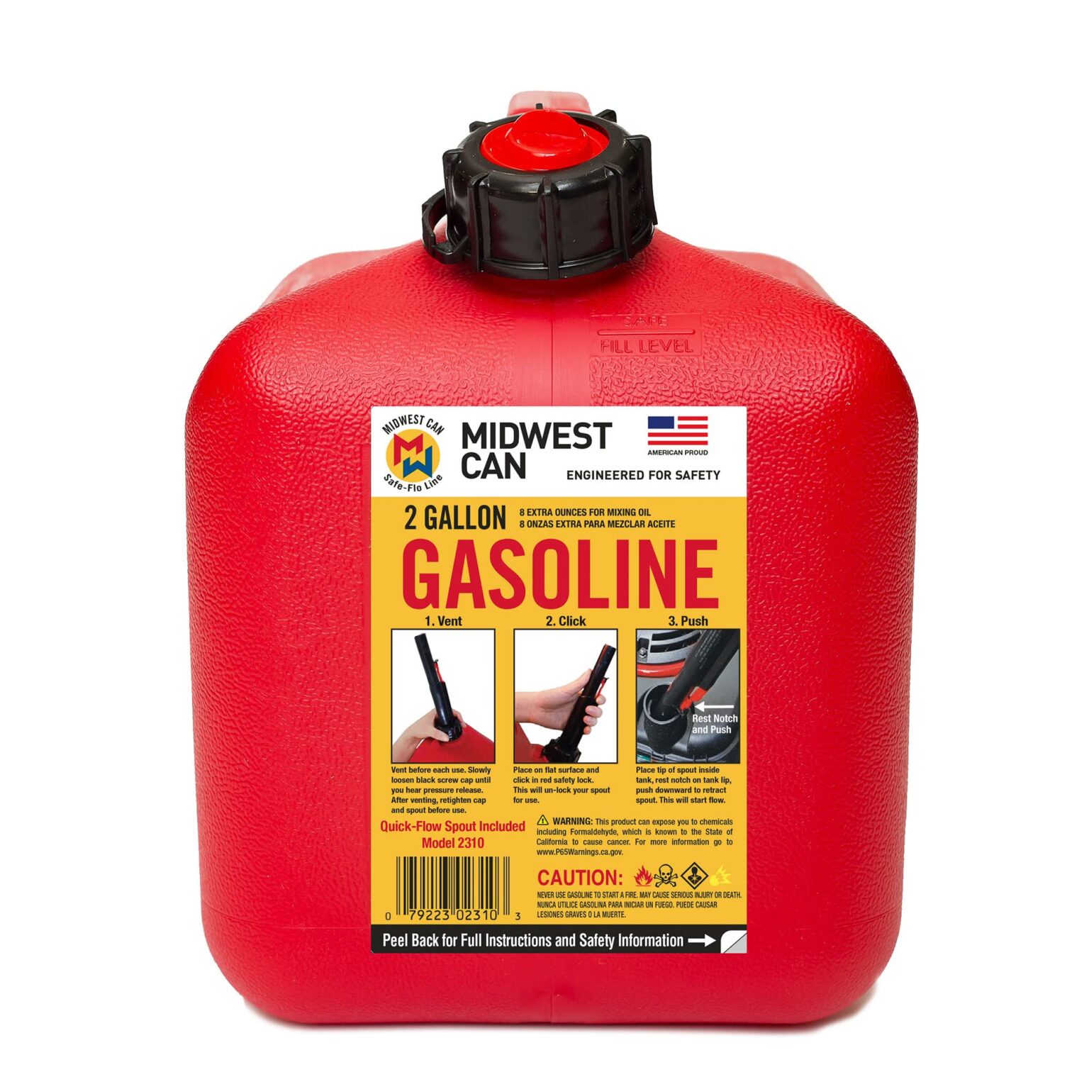 Midwest Gasoline Can 2 Gallon - Image 3