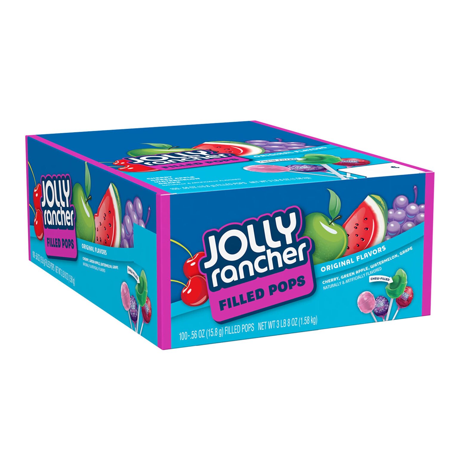 Jolly Rancher Filled Pops Assorted Fruit 56oz 100ct - Image 1