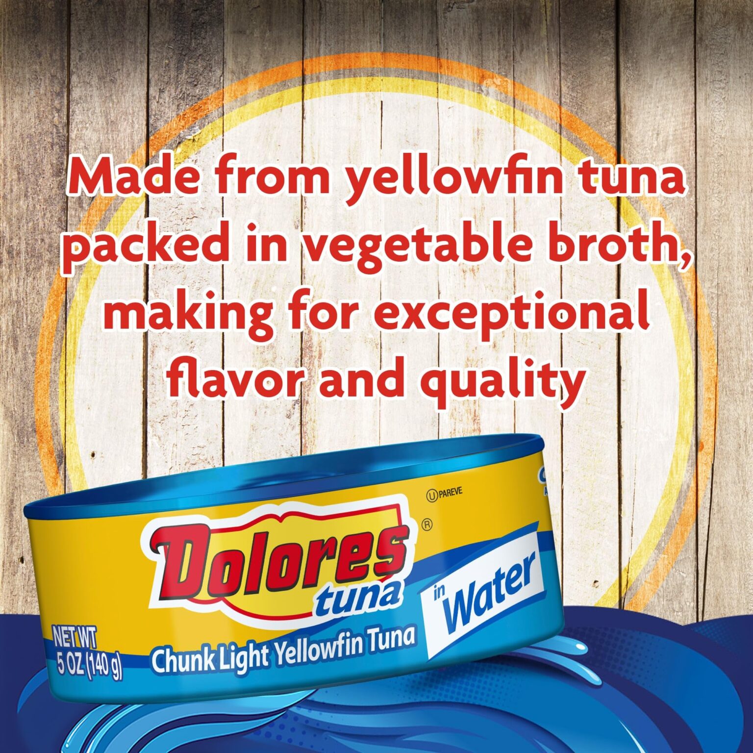 Dolores Tuna Chunk Light Yellowfin Tuna in Water 5oz - Image 3