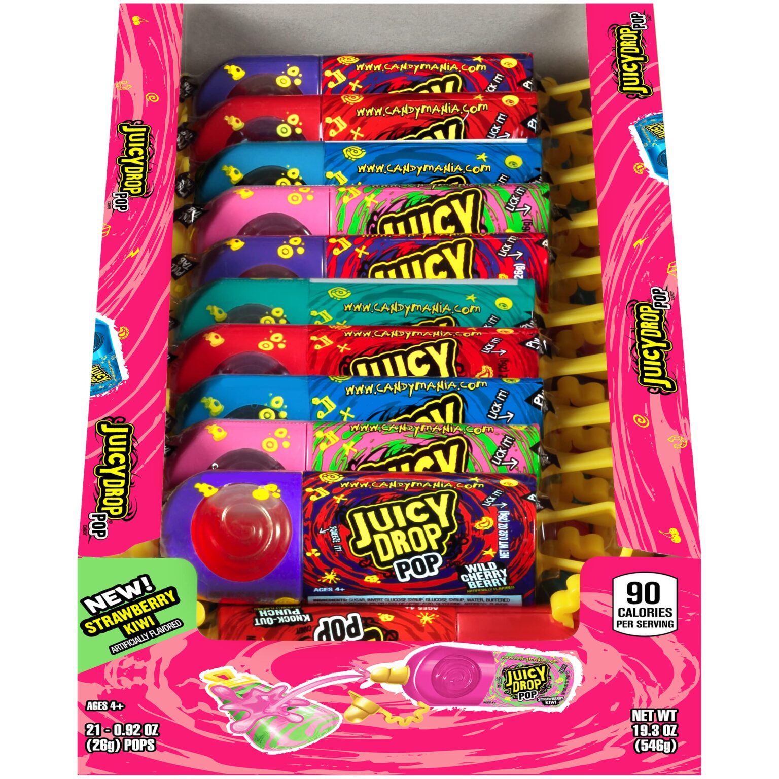 Juicy Drop Sweet & Sour Lollipop Variety 21ct - Image 1