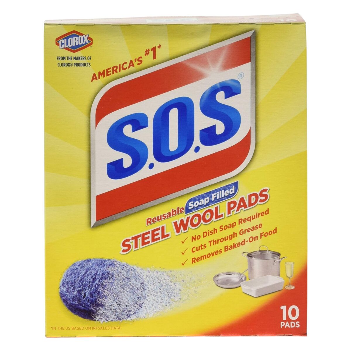 Clorox Sos Wool Steel Pads 10Ct - Image 1