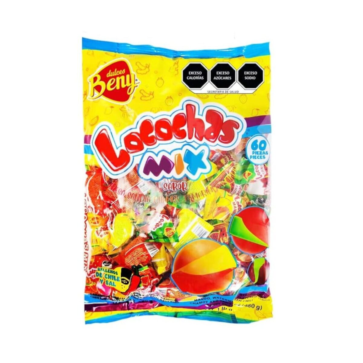 Beny Locochas Mix Flavor 60 Pieces 1Lb - Image 1