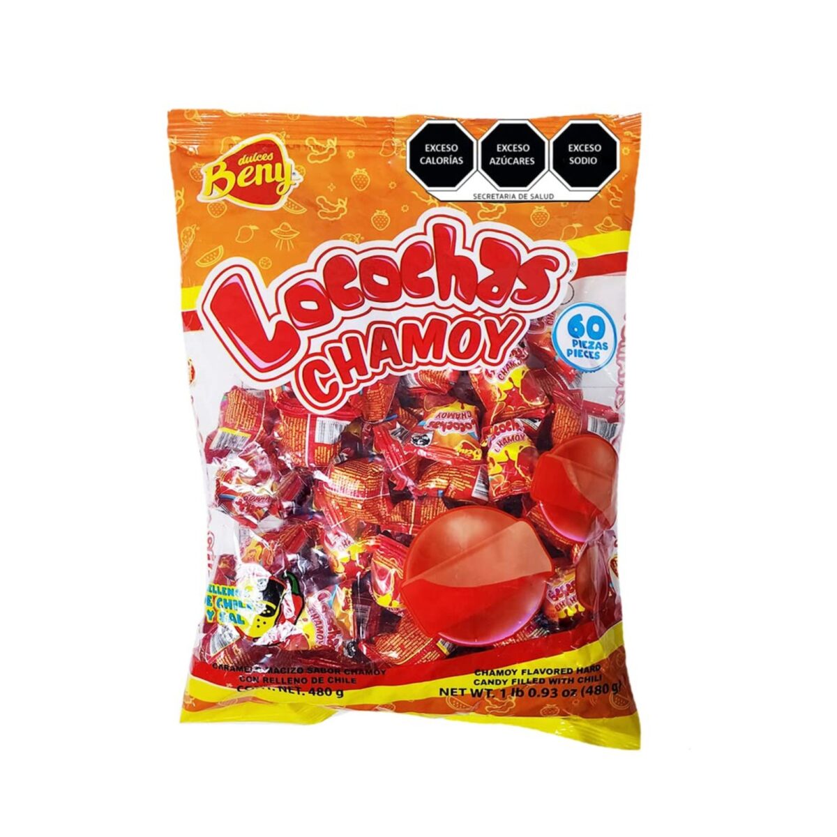 Beny Locochas Chamoy Flavor 60 Pieces 1Lb - Image 1