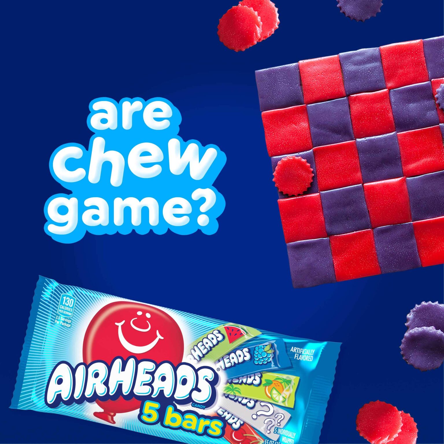 Airheads 5 Full Size Bars Assorted Flavors 2.75oz 18ct - Image 3