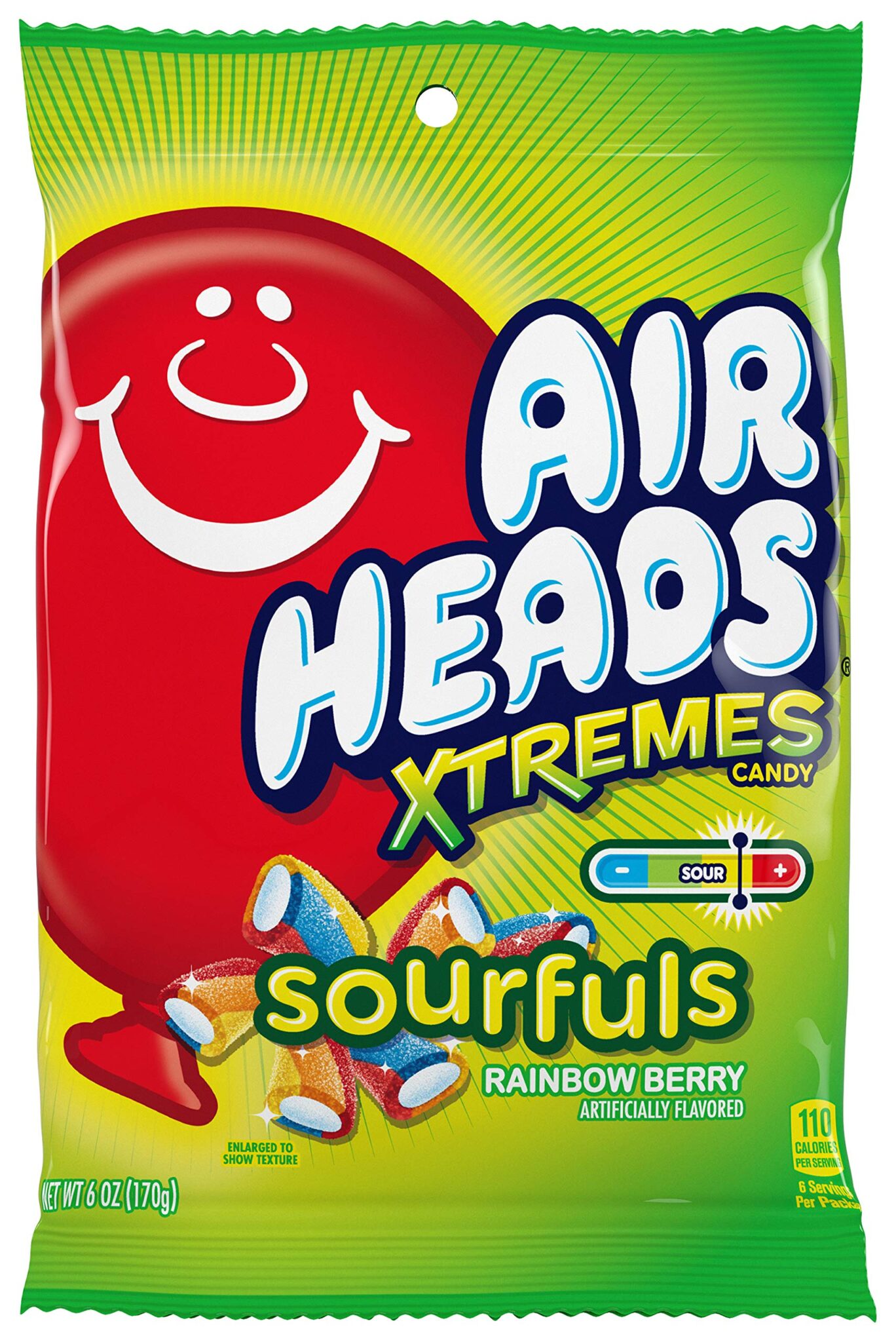 Airheads Xtremes Sourfuls Rainbow Berry 6oz 12ct - Image 2