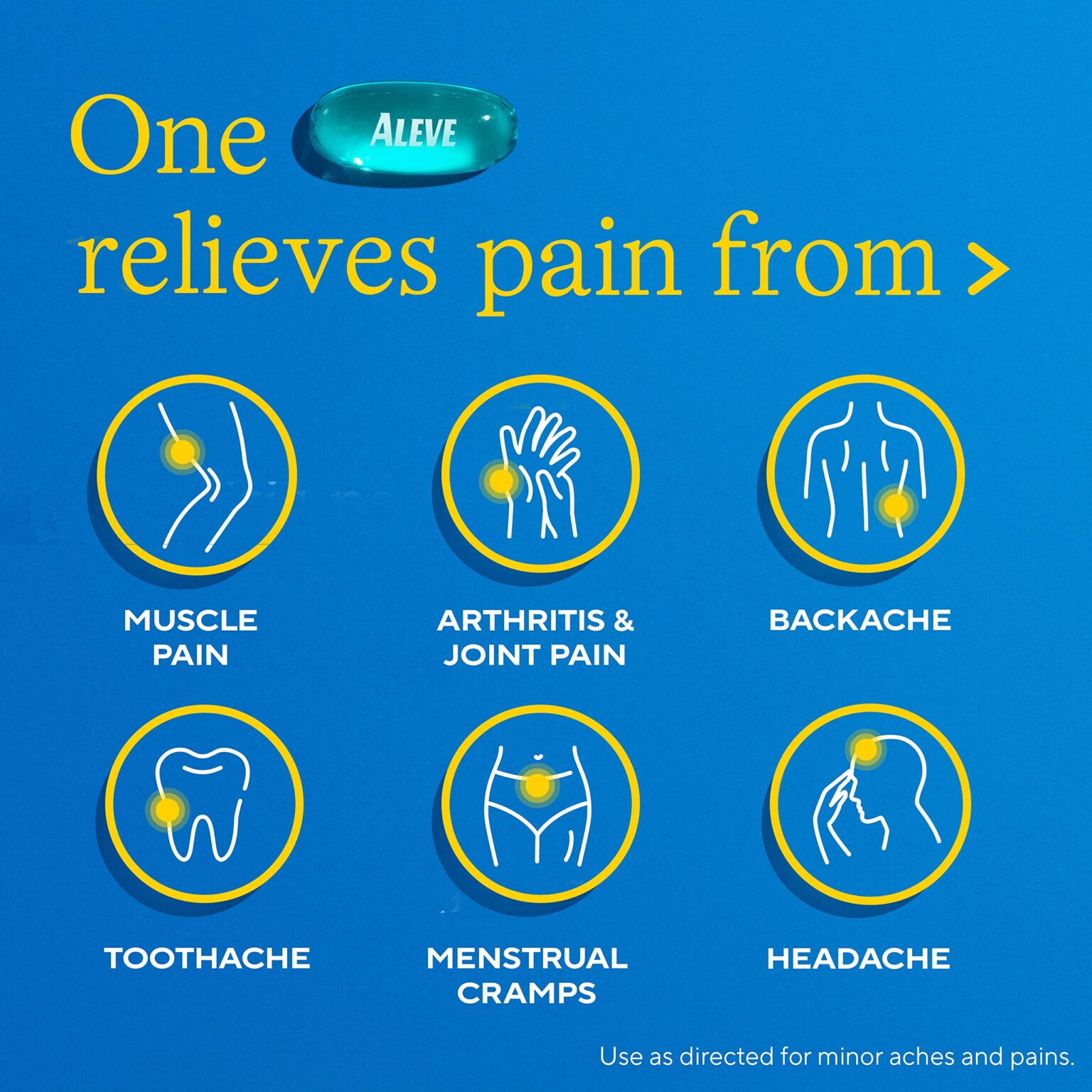 Aleve Pain Reliever Naproxen Sodium Liquid Gels 1.12oz 20ct - Image 3